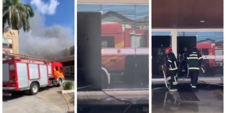 Incêndio atinge empreendimentos em centro comercial