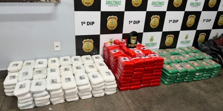 Homem é preso com mais de 300 tabletes de drogas, em Manaus