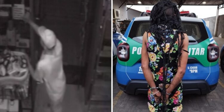 homem vestido de mulher