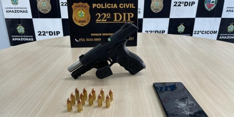 Arma de fogo, homem preso por furto