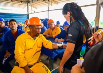 Em alusão ao ‘Dia do Homem’, trabalhadores do canteiro de obras na zona Oeste recebem atendimento médico