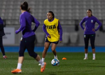 Marta em treino