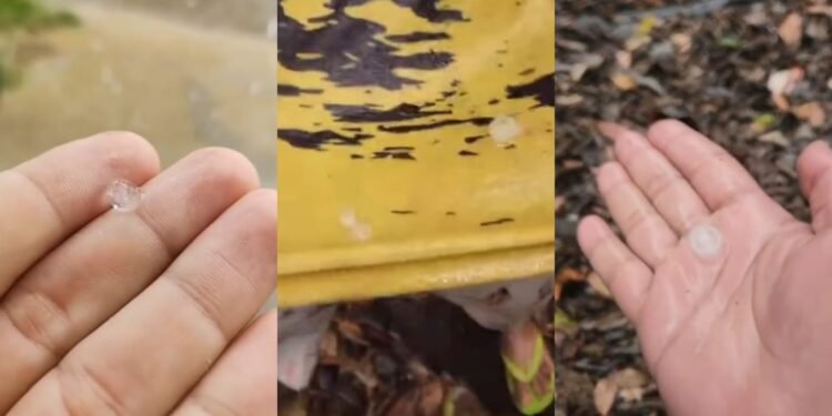 Chuva de granizo em municípios do Amazonas