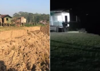 escola ribeirinha é engolida em deslizamento