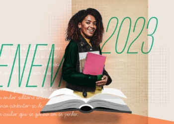 arte com mulher em com livros em mãos