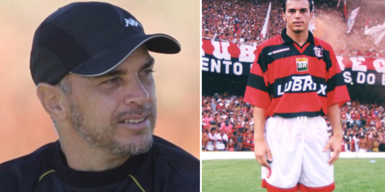 Montagem de fotos com Maurinho atualmente e quando ele era jogador do Flamengo