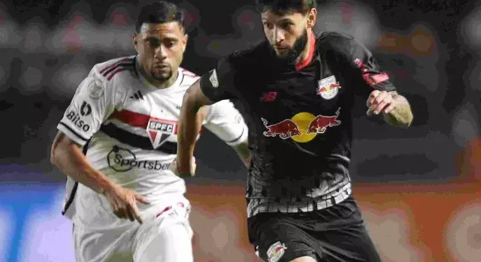 foto jogadores são paulo e bragantino