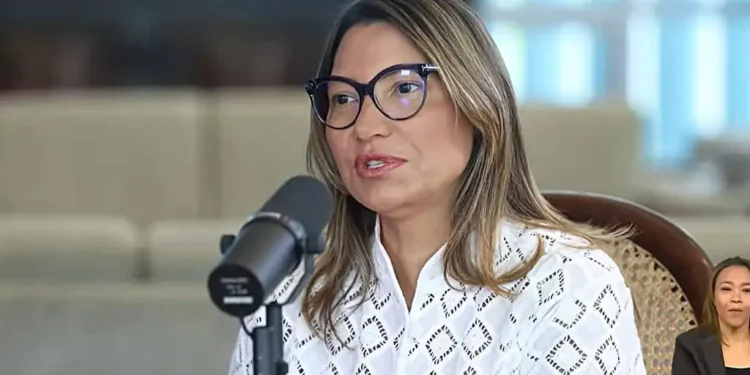 Primeira-dama durante transmissão ao vivo