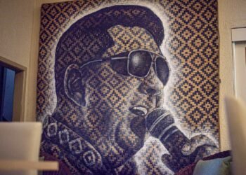 Grafite em homenagem a David Assayag utilizado na gravação do álbum "Concerto Amazônico" (Foto: João Dejacy).