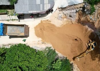 Obra emergencial, erosão no Nova Cidade