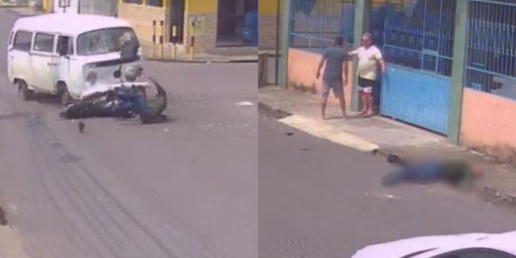 Motociclista morre após sofrer colisão com Kombi na zona Norte - (Foto: Reprodução).