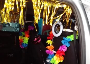 Motorista por aplicativo decora carro com temas diversos (Foto: Reprodução/Redes Sociais).