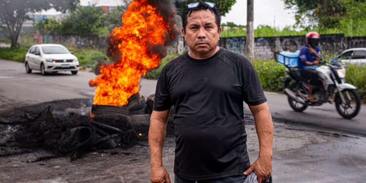 ‘Ninguém faz nada’: moradores do Santa Etelvina põem fogo na rua em protesto por infraestrutura