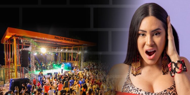 A cunhã está em um paredão triplo - (Arte: Abraão Torres)