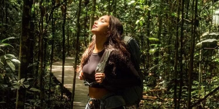 No Amazonas, Vanessa Lopes busca maior conexão com a natureza - (Reprodução).