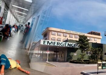 Situação de muitos pacientes pelos corredores do hospital - (Arte: Abraão Torres/Rios de Notícias)