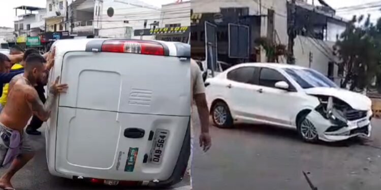 De acordo com testemunhas um dos condutores não parou o que causou o acidente - (Foto: Reprodução)