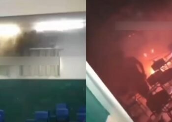 Momento do incêndio - (Foto: Divulgação)