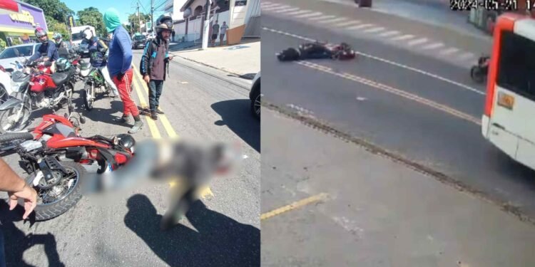 Homem morre em um acidente de trânsito no bairro Parque 10 de Novembro (Reprodução)