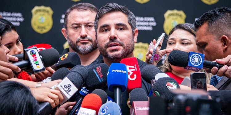 Delegado Cícero Túlio, titular do 1° DIP durante coletiva do Caso Djidja (João Dejacy/Rios de Notícias)