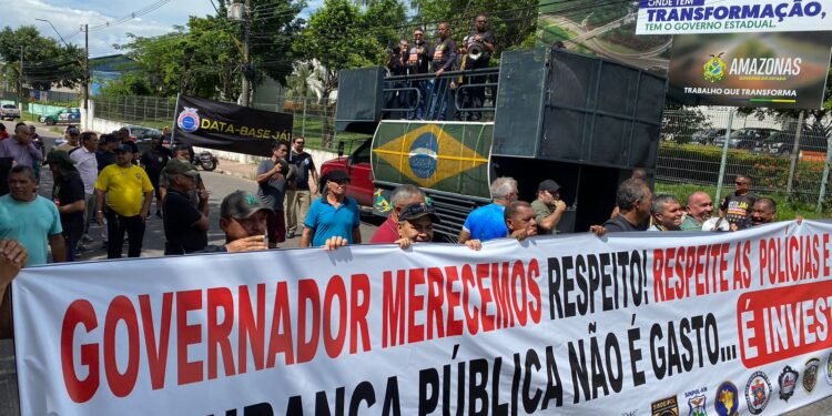 Profissionais da segurança pública reivindicam data-base (Hudson Neris/Rios de Notícias).