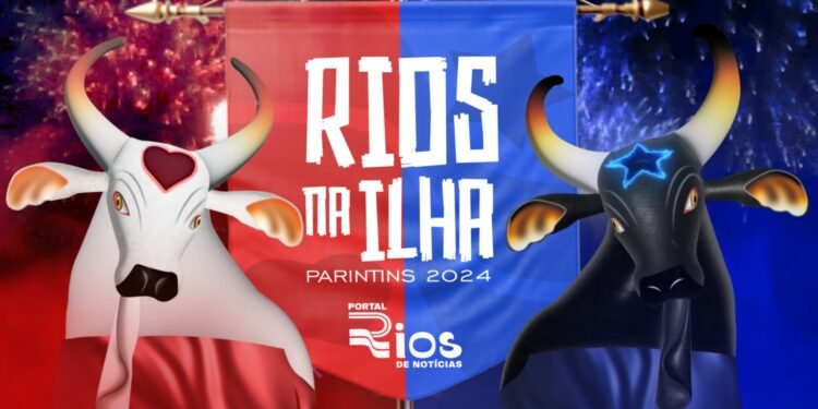 Identidade visual da cobertura do Festival de Parintins, pelo Portal Rios de Notícias (Arte/Abraão Torres)