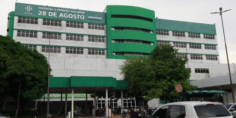 Fachada do Hospital 28 de Agosto - (Foto: Evandro Seixas/SES-AM)