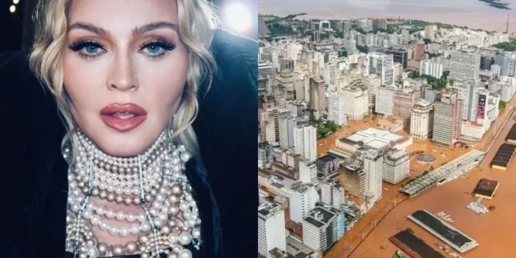 Madonna teria feito doação milionária para enchentes no sul - (Reprodução).