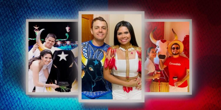 Casais apaixonados pelos bois de Parintins falam sobre amor pela cultura amazonense (Arte/Abraão Torres)