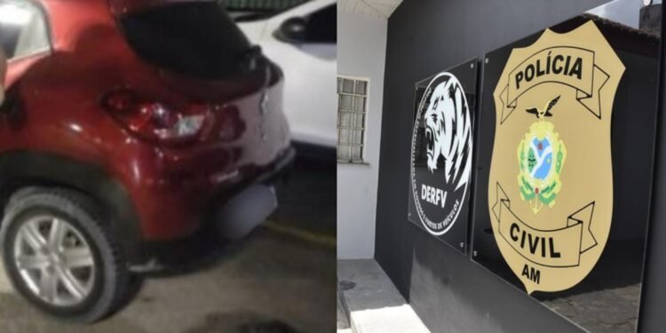 O carro foi bloqueado por GPS - (Foto: Divulgação)