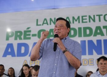 Pré-candidato a Prefeitura de Coari, Adail Pinheiro, durante evento político (Divulgação)