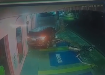 Momento do acidente - (Foto: Reprodução)