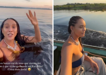 Taís Araújo mostra as belezas naturais do Amazonas