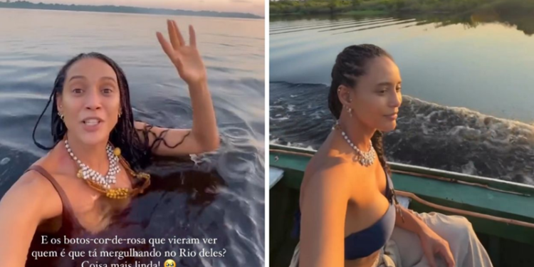 Taís Araújo mostra as belezas naturais do Amazonas