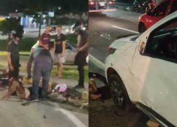 Casal sofre acidente