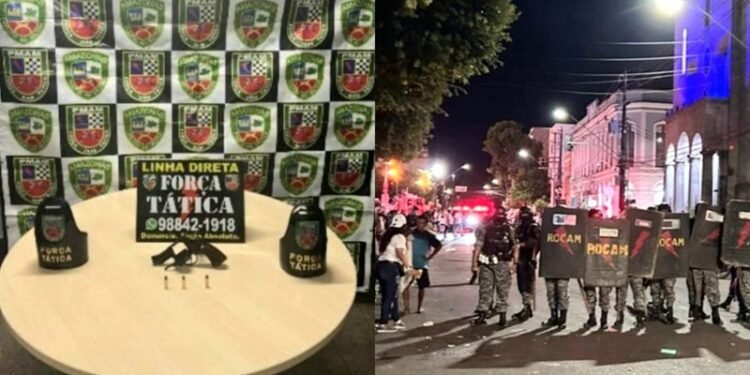 Força Tática apreende arma de fogo na manifestação de venezuelanos em Manaus