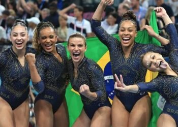 Brasil leva bronze na ginástica feminina por equipes em Paris-2024 - (Foto: Ricardo Bufolin/CBG)