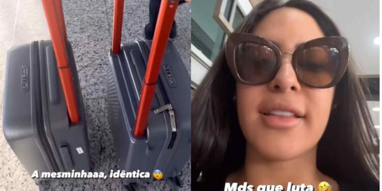 Isabelle Nogueira acabou pegando a mala errada no aeroporto (Reprodução)