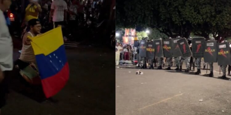 Manifestantes venezuelanos
