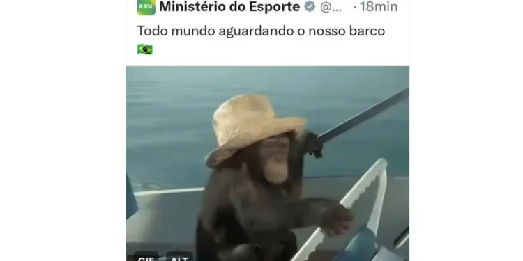 Postagem do Ministério do Esporte - (Foto: Reprodução)