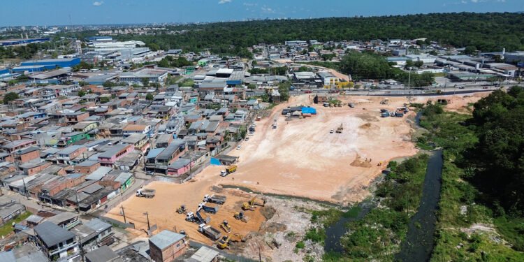 Obras do Prosamin+ avançam na comunidade da Sharp, zona Leste de Manaus - (Foto: Divulgação)