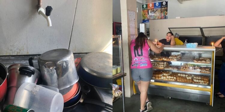 População afetada pela falta de água e Luz