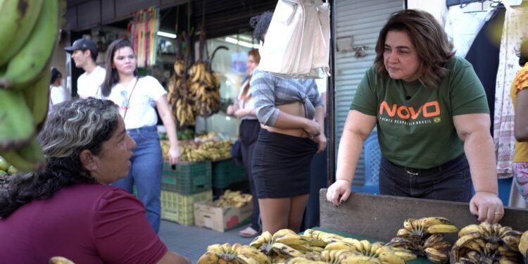 Prof. Maria do Carmo visita empreendedores do bairro da Alvorada, zona Centro-Oeste - (Foto: Dalton Souza/ NOVO)