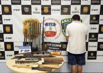 A identidade do suspeito não foi revelada - (Foto: Erlon Rodrigues/PC-AM)