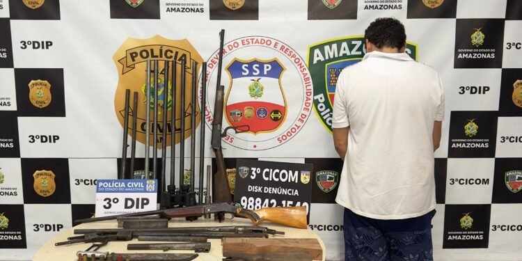 A identidade do suspeito não foi revelada - (Foto: Erlon Rodrigues/PC-AM)