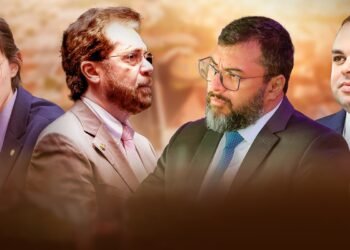 Plínio Valério rejeita aliança com governador Wilson Lima e Roberto Cidade - (Arte: Abraão Torres/ Rios de Notícias)