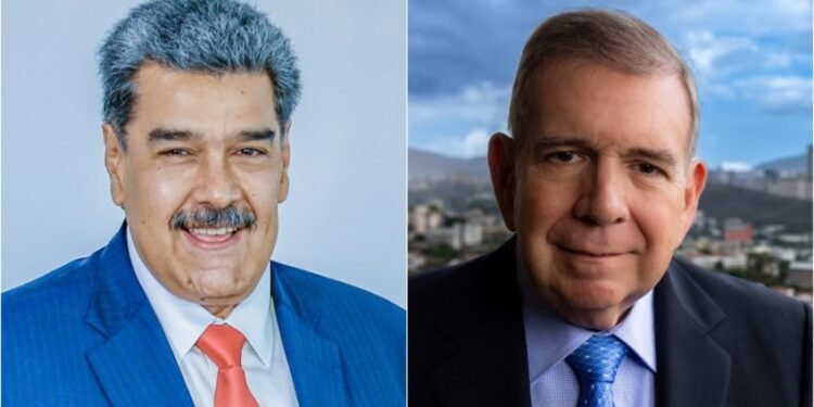 (A esquerda, Nicolás Maduro, e a direita, González Urrutia, candidatos a presidência da Venezuela (Reprodução)