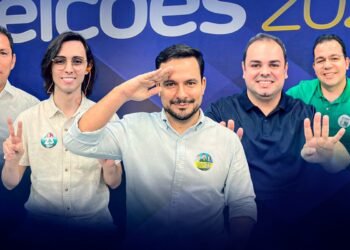 Debate tem troca de farpas entre candidatos à Prefeitura de Manaus (Arte/Abrão Torres - Fotos/Júlio Gadelha)