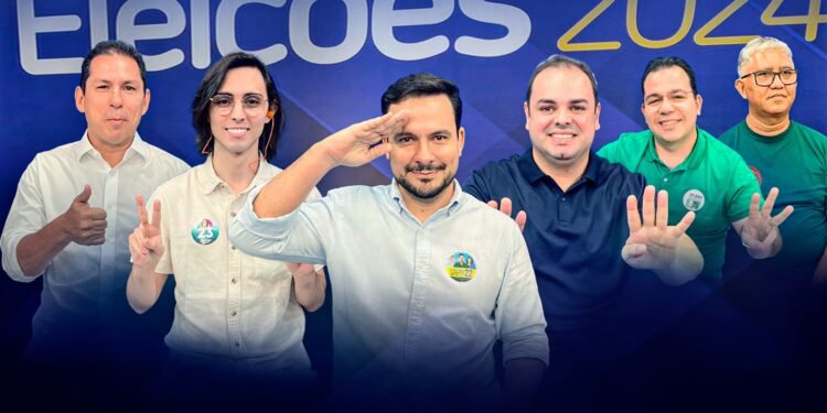 Debate tem troca de farpas entre candidatos à Prefeitura de Manaus (Arte/Abrão Torres - Fotos/Júlio Gadelha)