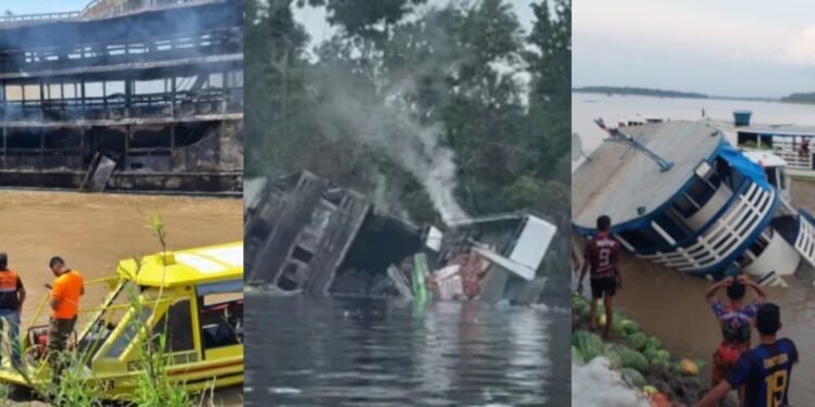 Recentes acidentes fluviais no AM (Foto: Reprodução/ Internet)